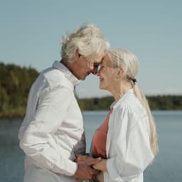 An older woman with her adult daughter